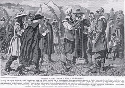 La menace du général Rosen est lue à Londonderry, vers 1910 - Frank Gillett